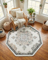 Beverly Grove Collection Area Rug - Melrose (Ivory) Octagon Ivory  lifestyle 74