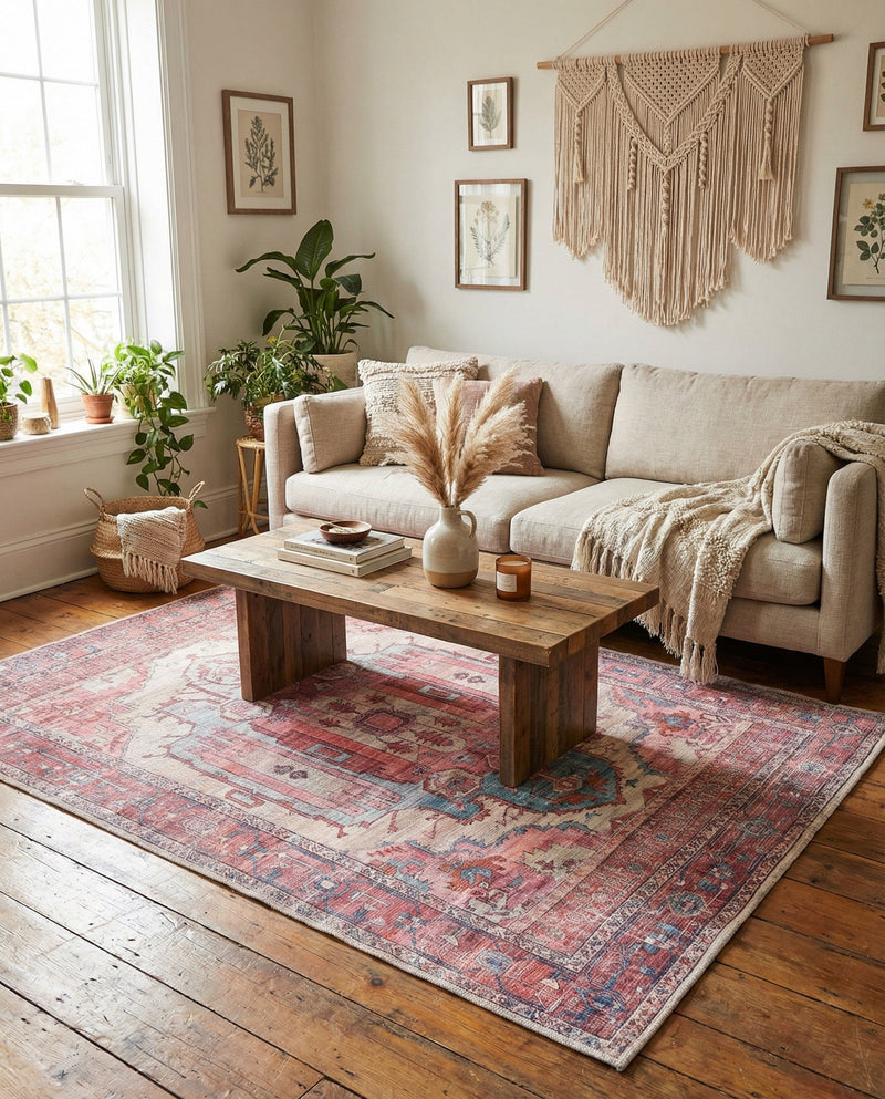 Zahara Oasis Collection Area Rug - Sahara Rectangle Beige  lifestyle 17