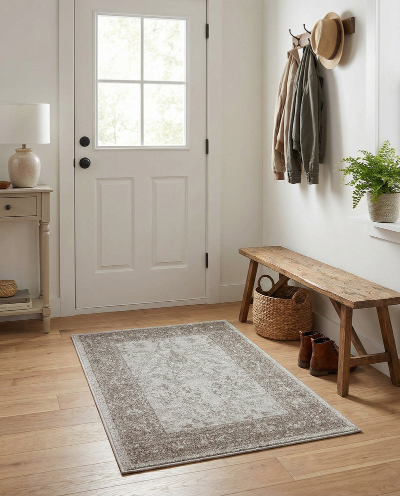 Horizon Collection Area Rug -  Apex (Light Gray) Rectangle Light Gray  lifestyle 15