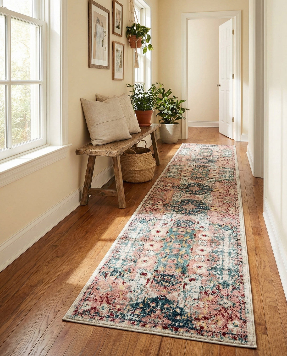 Savannah Elegance Collection Area Rug -  Azalea Runner Pink  lifestyle 182