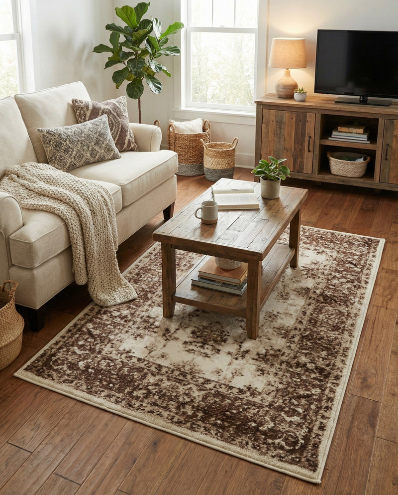 Andes Summit Collection Area Rug -  Aconcagua Rectangle Cream  lifestyle 14