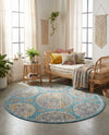 Arcadia Rugs Collection Area Rug -  Atlantis (Blue) Round Blue  lifestyle 37