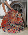 Colorburst Oasis Collection Area Rug -  Prism Round Multi  lifestyle 69