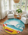 Seaside Haven Rugs Collection Area Rug -  Dockside Round Multi  lifestyle 75