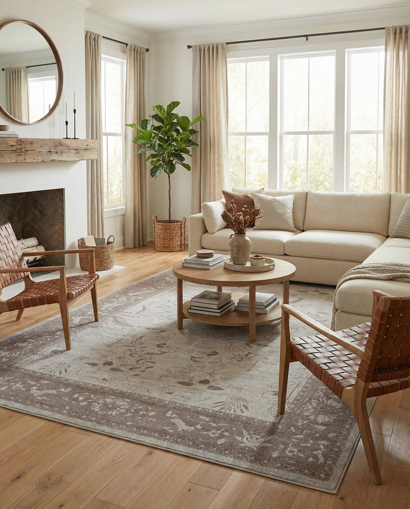 Horizon Collection Area Rug -  Apex (Light Gray) Rectangle Light Gray  lifestyle 7