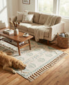 Sonoran Collection Area Rug - BellRock Rectangle Aquamarine and White  lifestyle 24