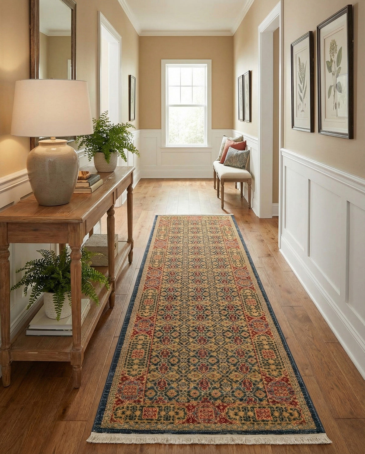 Ottoman Elegance Collection Area Rug -  Pamukkale Runner Navy Blue  lifestyle 97