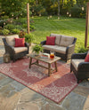 Patio Heritage Collection Area Rug -  Charleston (Rust Red) Rectangle Rust Red  lifestyle 11