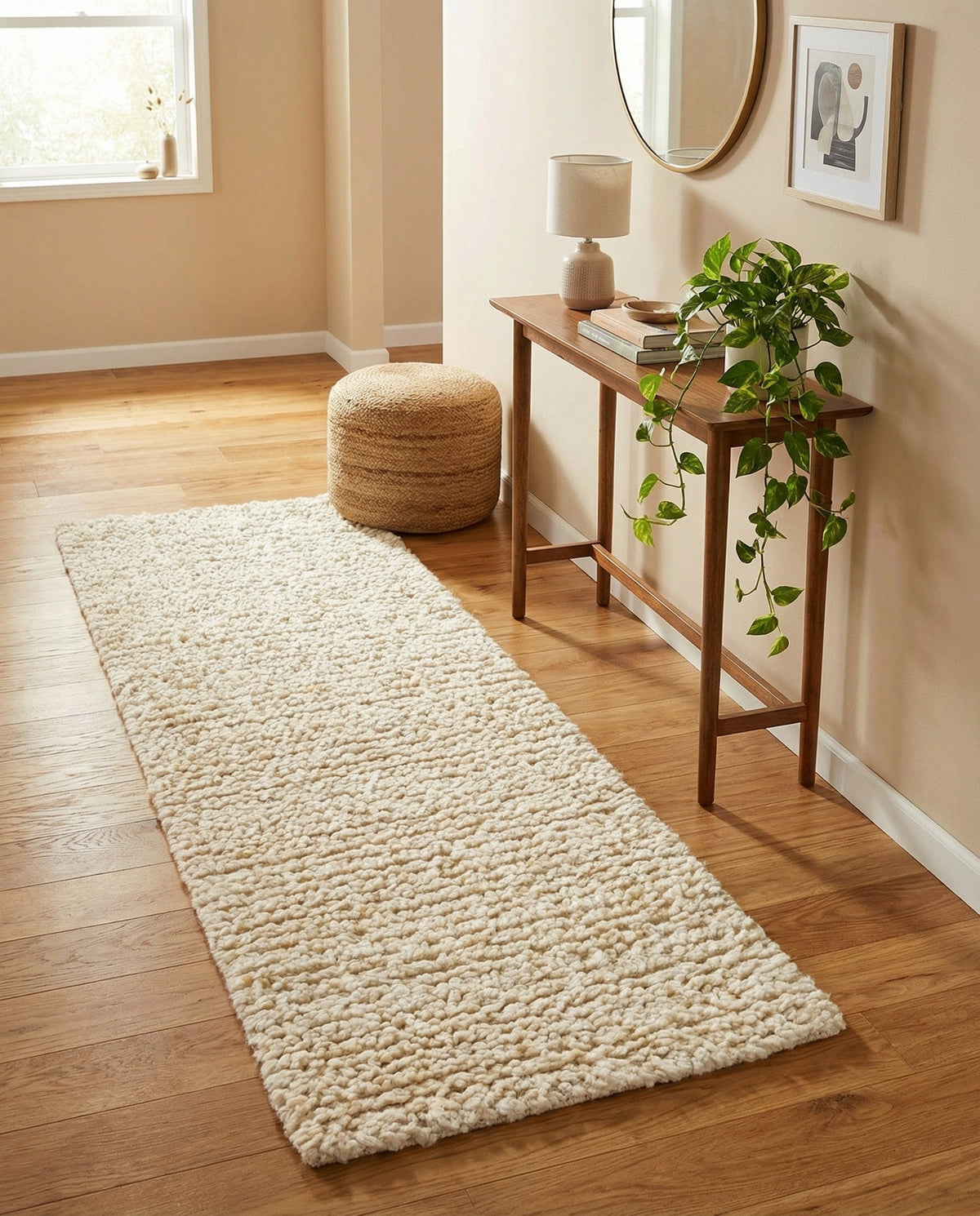 Wellington Luxe Shag Collection Area Rug - Kapiti Runner Moroccan Ivory  lifestyle 95