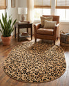 Savannah Sojourn Collection Area Rug -  Mara Oval Light Brown  lifestyle 37