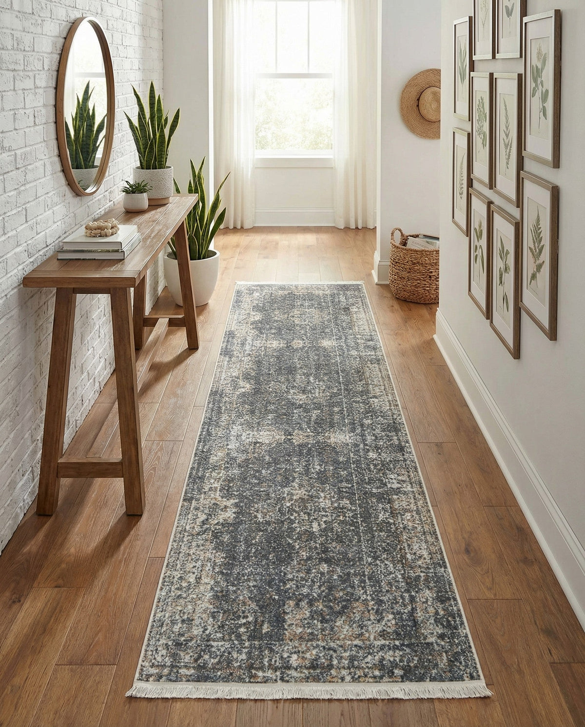 Caribbean Breeze Collection Area Rug -  Utila Runner Fume Gray  lifestyle 80