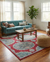 Arcadia Rugs Collection Area Rug -  Atlantis (Red) Rectangle Red  lifestyle 7