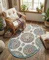 Arcadia Rugs Collection Area Rug -  Atlantis (Cream) Oval Cream  lifestyle 40