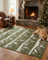 Garden Festivity Collection Area Rug - Evergreen Rectangle Green  lifestyle 21