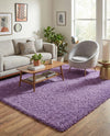 Plush Oasis Collection Area Rug - Serenity (Lilac) Square Lilac  lifestyle 31
