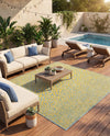 Urban Oasis Rugs Collection Area Rug -  Terrace (Yellow and Aqua) Square Yellow and Aqua  lifestyle 67