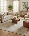 Marrakech Lattice Collection Area Rug - Medina (Beige) Rectangle Beige  lifestyle 8
