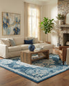 Beverly Grove Collection Area Rug - Melrose (Navy Blue) Rectangle Navy Blue  lifestyle 3