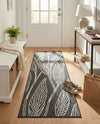 Seaside Blooms Collection Area Rug -  Evergreen (Ivory Charcoal) Runner Ivory Charcoal  lifestyle 45