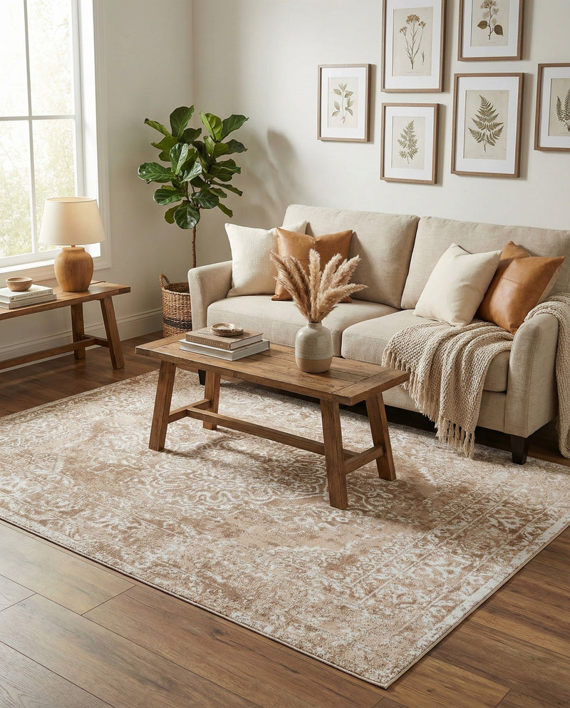 Cambridge Classics Collection Area Rug -  Magdalene (Beige) Rectangle Beige  lifestyle 11