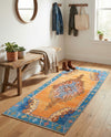 Heritage Elegance Collection Area Rug -  Winterthur (Orange) Runner Orange  lifestyle 27