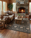 Mesa Oasis Rugs Collection Area Rug - Sundown Rectangle Black  lifestyle 39