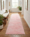 Thar Cotton Collection Area Rug - Jaisalmer (Rose) Runner Rose  lifestyle 63