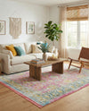 Arcadia Rugs Collection Area Rug -  Shangri-La Square Pink  lifestyle 32