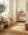 Woven Seaside Elegance Collection Area Rug - Coastline Rectangle Natural  lifestyle 7