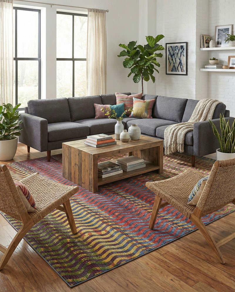 Urban Terrace Collection Area Rug -  Walkway Rectangle Multi  lifestyle 15