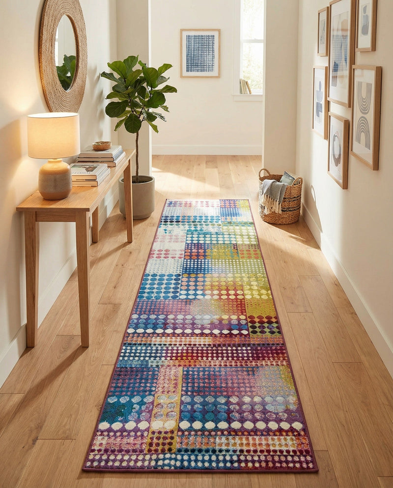 Urban Terrace Collection Area Rug -  Atrium Runner Multi  lifestyle 45