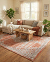 Mykonos Manor Collection Area Rug -  Tinos (Salmon Pink) Square Salmon Pink  lifestyle 51