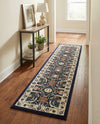 Tabriz Tapestry Collection Area Rug - Sahand (Navy Blue) Runner Navy Blue  lifestyle 47