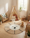 Playful Threads Jute Collection Area Rug - Tanglewood Round Natural and Ivory  lifestyle 78