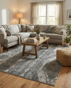 Cascade Range Collection Area Rug - Hood (Gray) Rectangle Gray  lifestyle 26