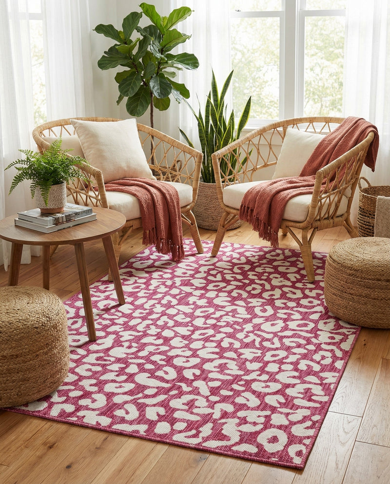 Savannah Escape Collection Area Rug -  Amazon (Magenta) Rectangle Magenta  lifestyle 8