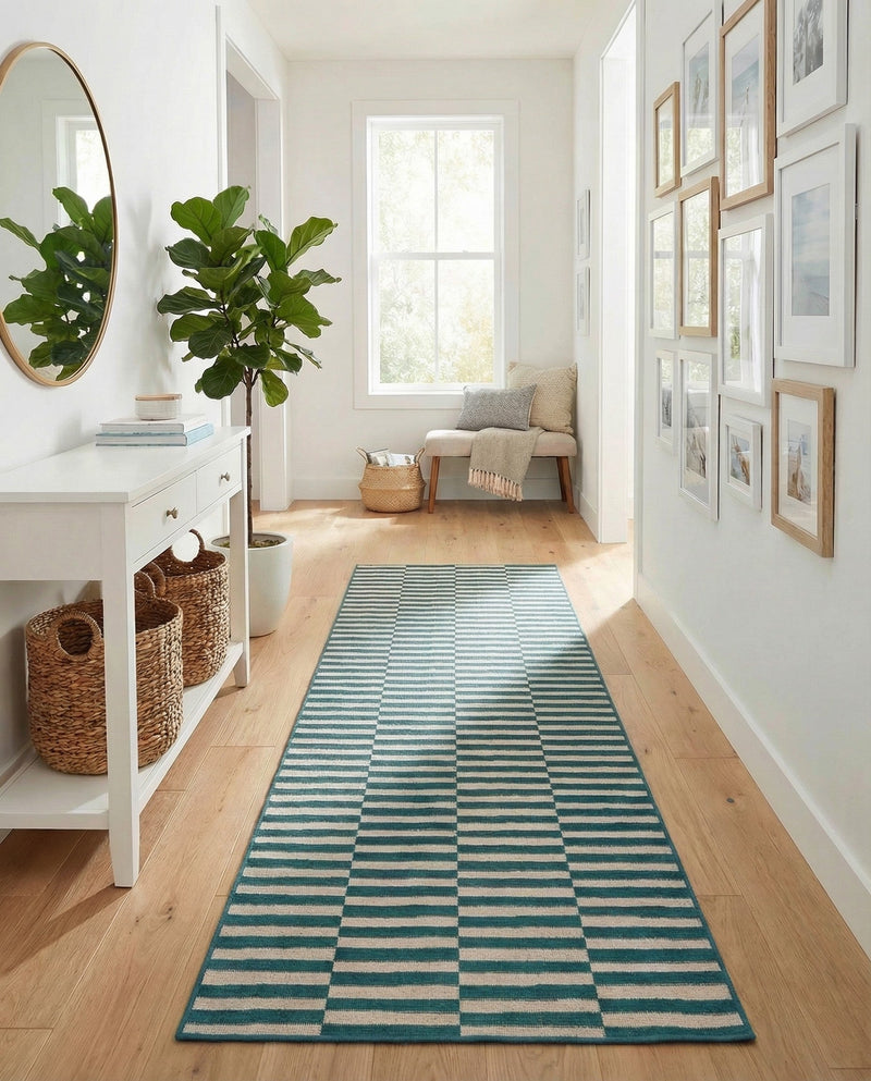 Soho Elegance Collection Area Rug -  Hudson (Turquoise) Runner Turquoise  lifestyle 39
