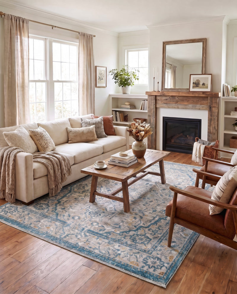 Seville Stripes Collection Area Rug - Cadiz (Light Gray) Rectangle Light Gray  lifestyle 29