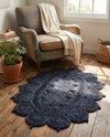 Woven Seaside Jute Collection Area Rug - Coastalhaven (Navy Blue) Oval Navy Blue  lifestyle 18