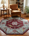 Arcadia Rugs Collection Area Rug - Eden (Red) Octagon Red  lifestyle 35