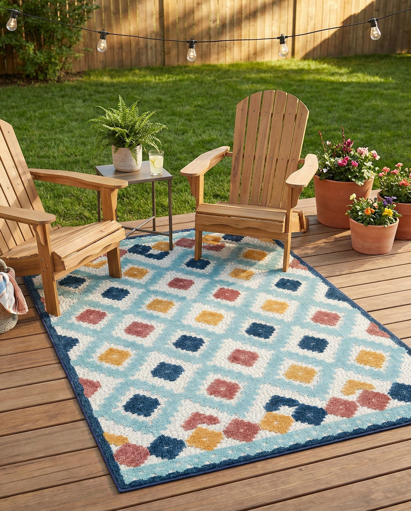 Caribbean Terrace Collection Area Rug -  Tobago Rectangle Ivory  lifestyle 44