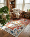 Parisian Elegance Collection Area Rug - Versailles (Rust Red) Rectangle Rust Red  lifestyle 16