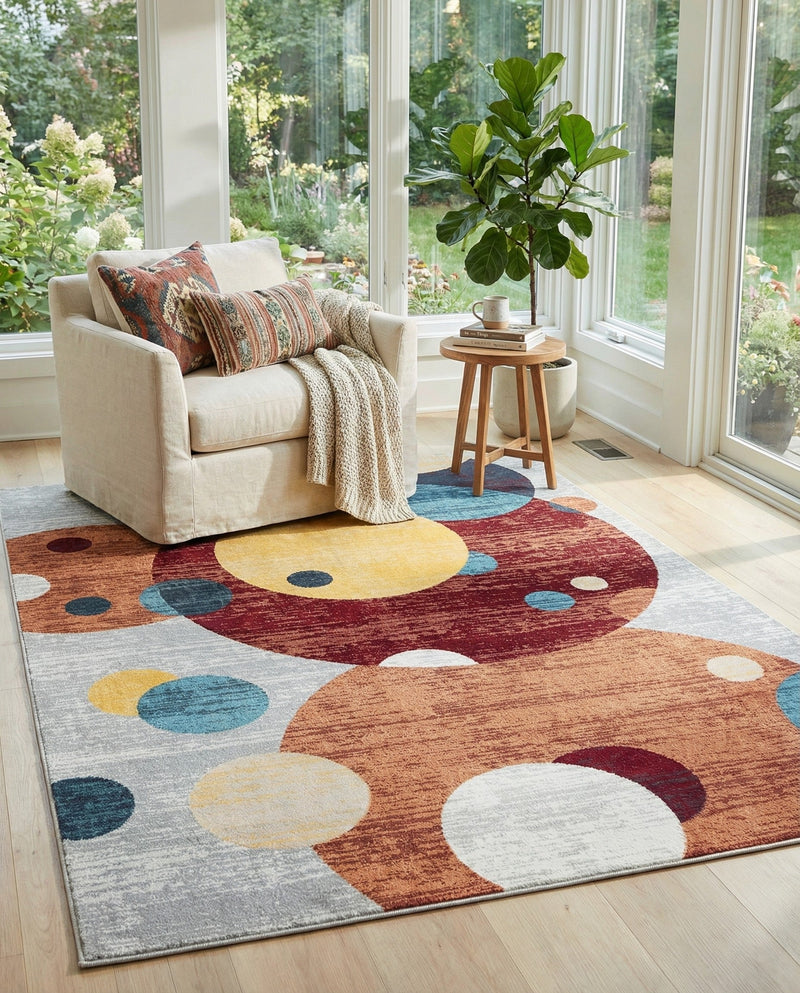 Aegean Elegance Washables Collection Area Rug -  Crete Rectangle Multi  lifestyle 16