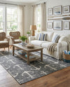 Seaside Haven Rugs Collection Area Rug - Sapphire (Charcoal) Rectangle Charcoal  lifestyle 15