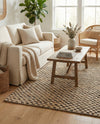 Plaid Savannah Collection Area Rug - Charleston Rectangle Black and Natural  lifestyle 8