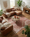 Desert Nomad Terrace Collection Area Rug - Sahara (Rust Red) Square Rust Red  lifestyle 21