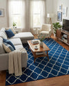 Trellis Mosaic Collection Area Rug -  Pergolatown (Navy Blue) Rectangle Navy Blue  lifestyle 17