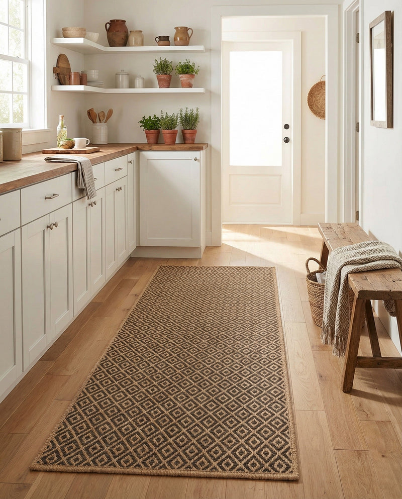 Sahara Sands Collection Area Rug -  Amarna Runner Natural and Brown  lifestyle 38