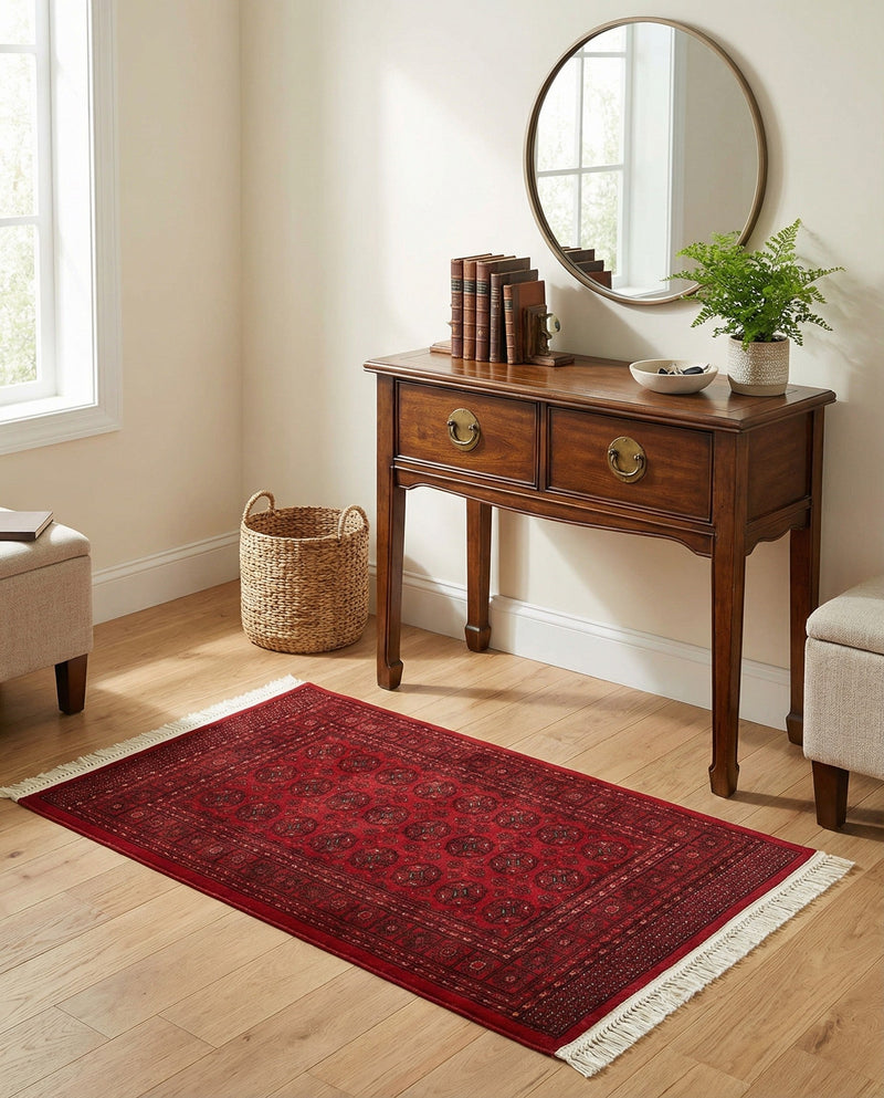 Samarkand Elegance Collection Area Rug -  Konye-Urgench Rectangle Red  lifestyle 8