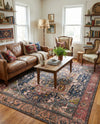 Casablanca Tapestry Collection Area Rug - Fes Rectangle Muted Rust  lifestyle 51